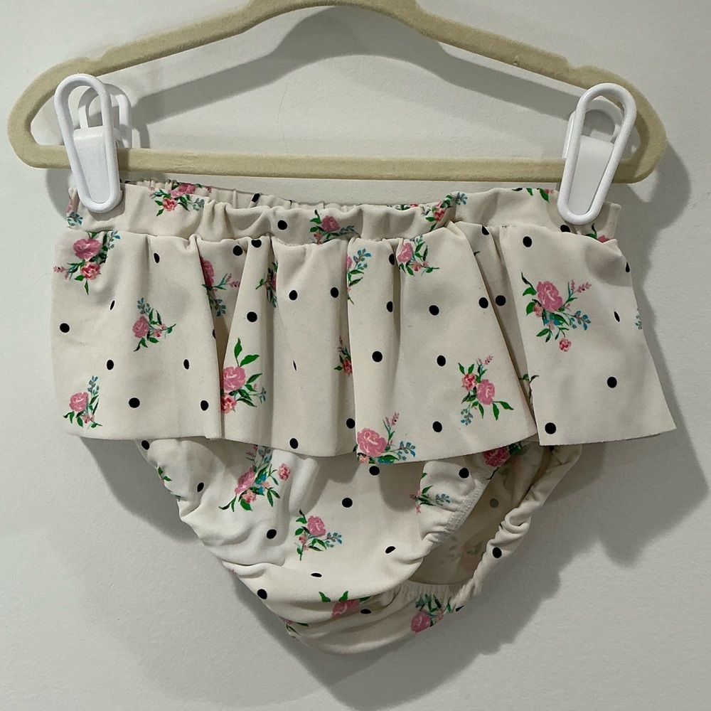 KIDS: For Love And Lemons Floral Polka Dot 2 Piece Bathing Suit - Picture 9 of 10